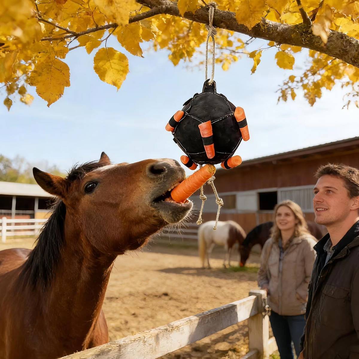 Interactive Carrot Training Feeding Grab Ball Black Interactive Toy Horse Supplies