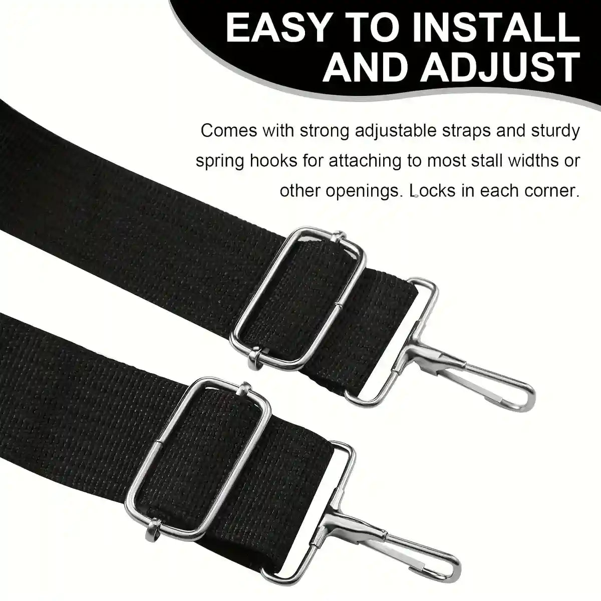 Heavy Duty Horse Stall Guard Fence with Adjustable Straps