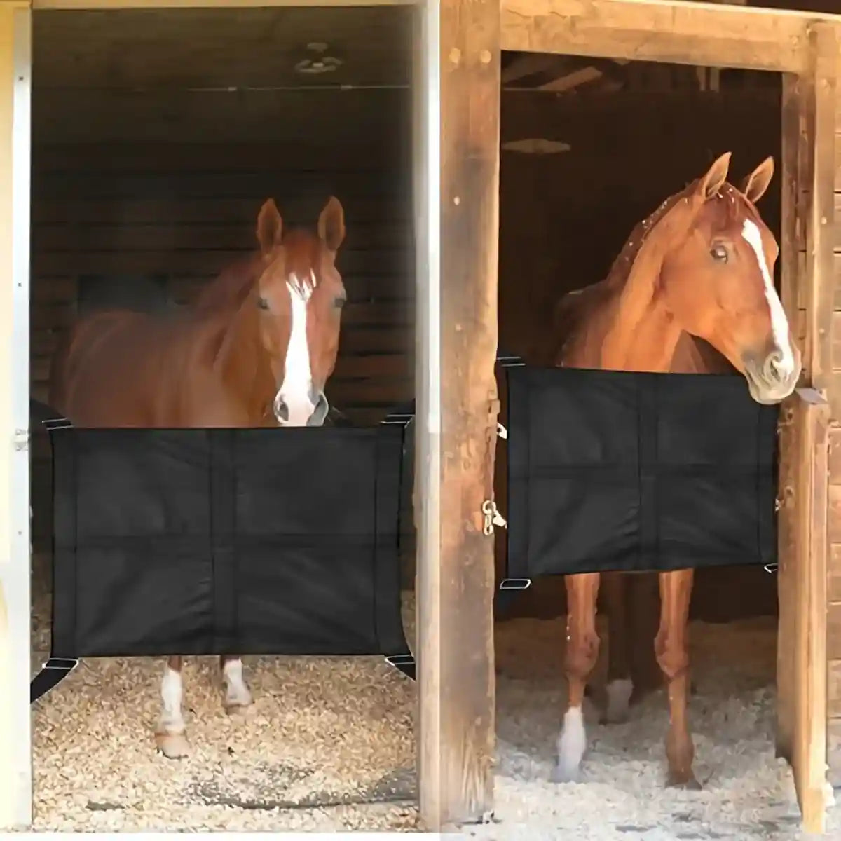 Heavy Duty Horse Stall Guard Fence with Adjustable Straps