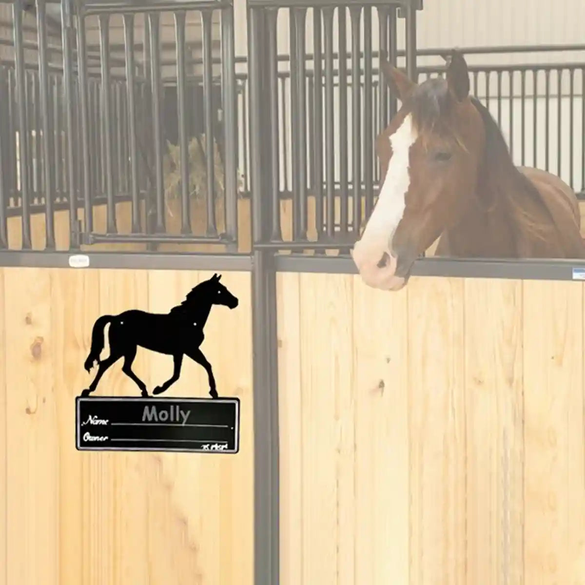 Horse Stall Name Plate Metal Stable Door Sign