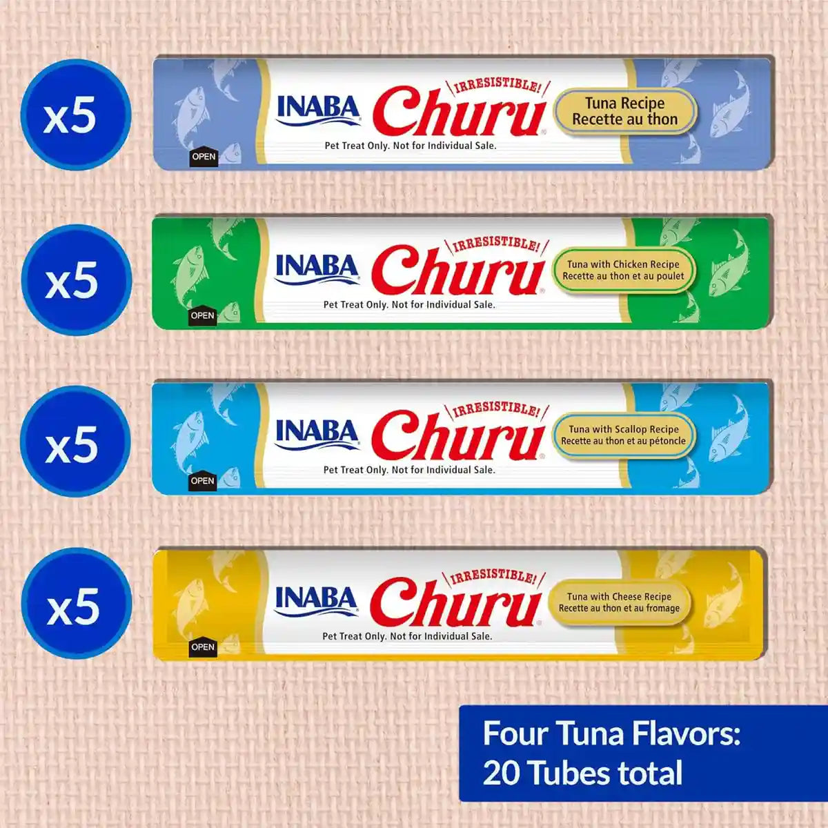 INABA Churu Tuna Variety Box Cat Treats 20*14g