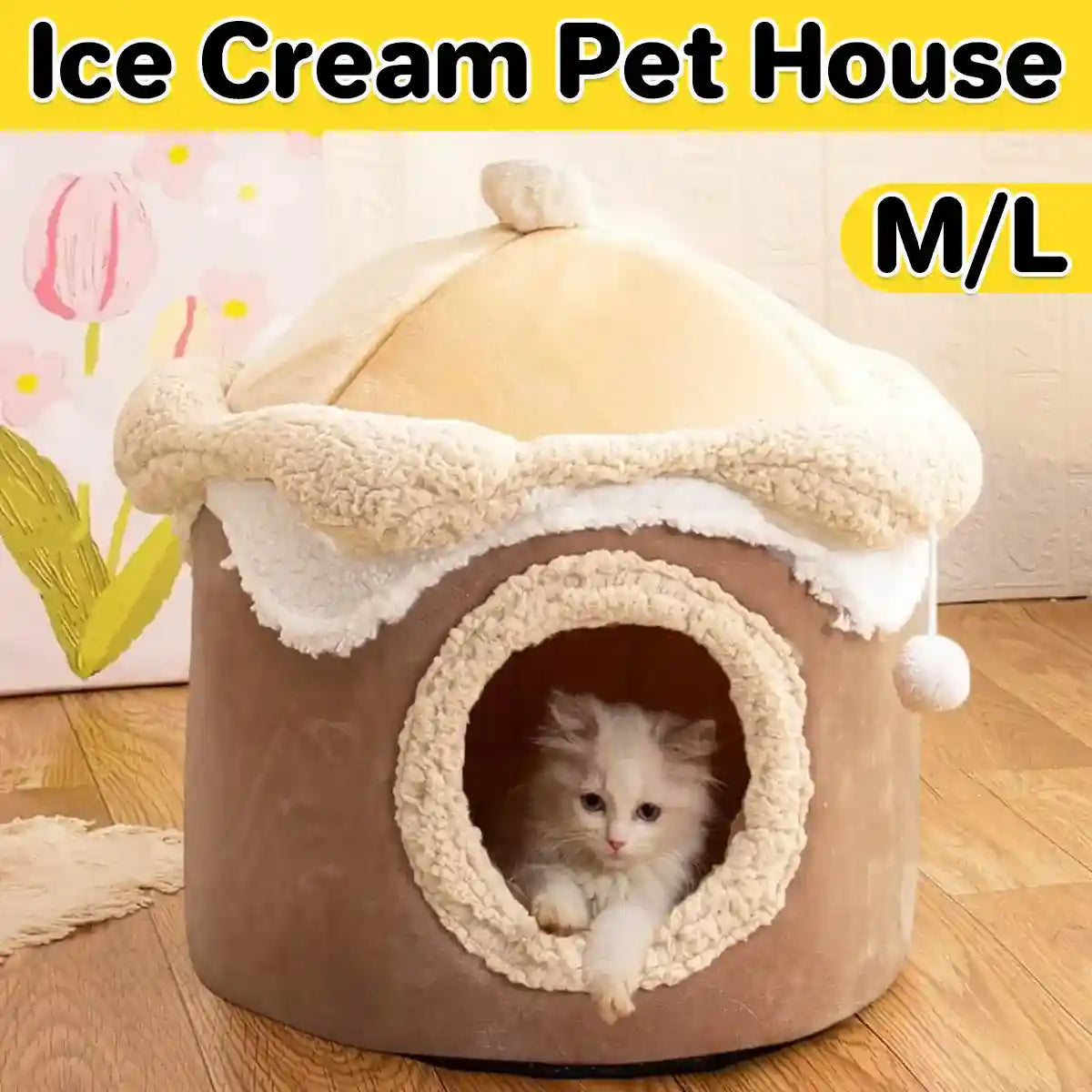 Ice Cream Cat House Bed