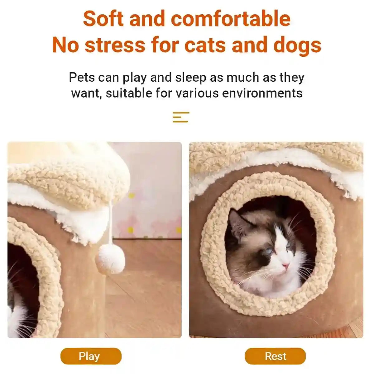 Ice Cream Cat House Bed