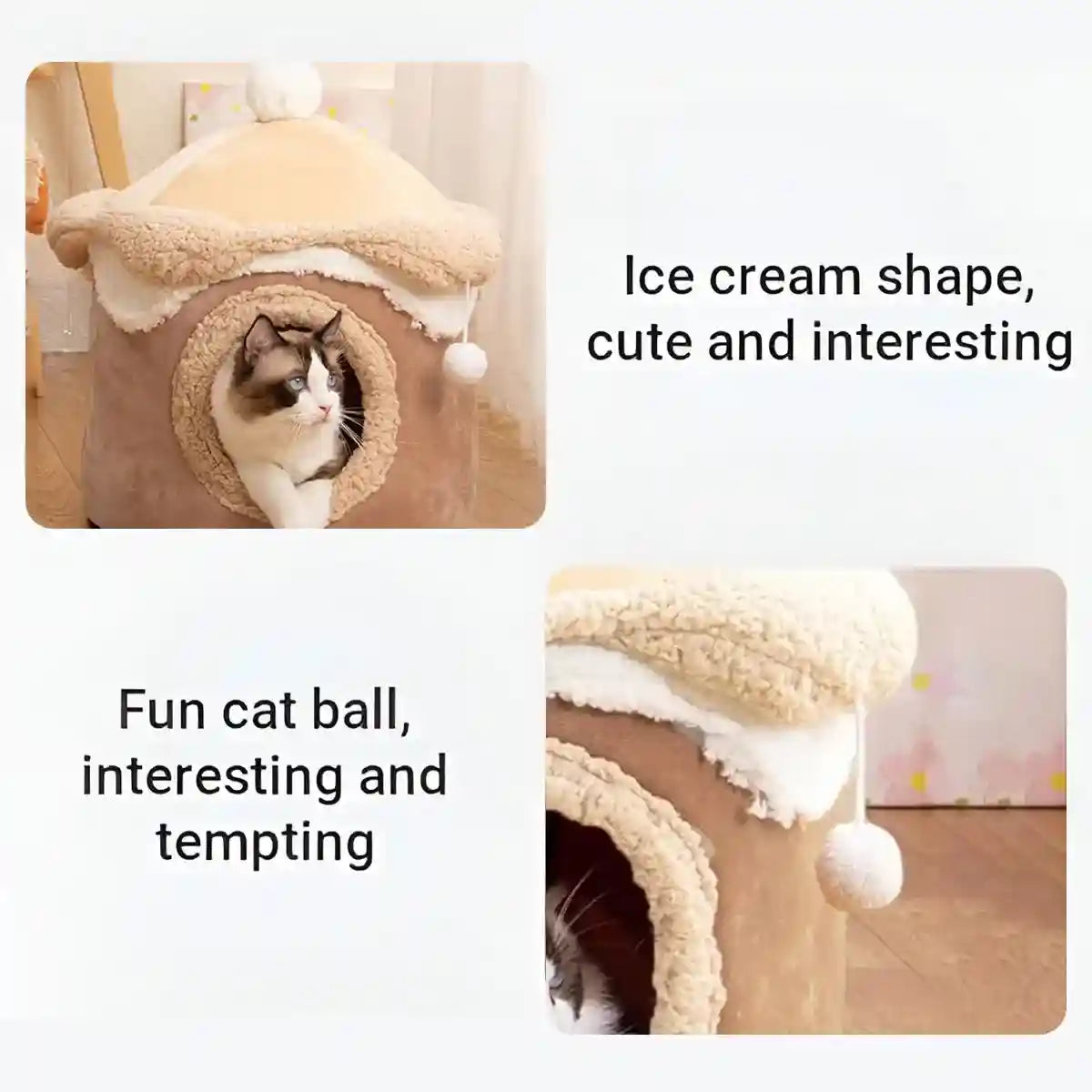 Ice Cream Cat House Bed
