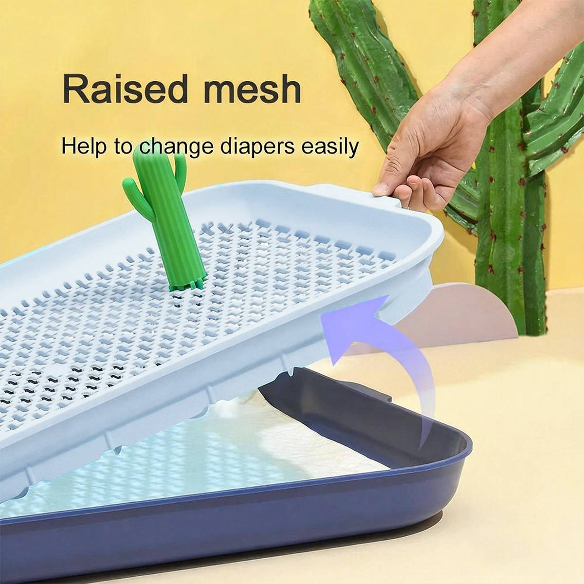 Dog Training Toilet Tray With Mesh And Post
