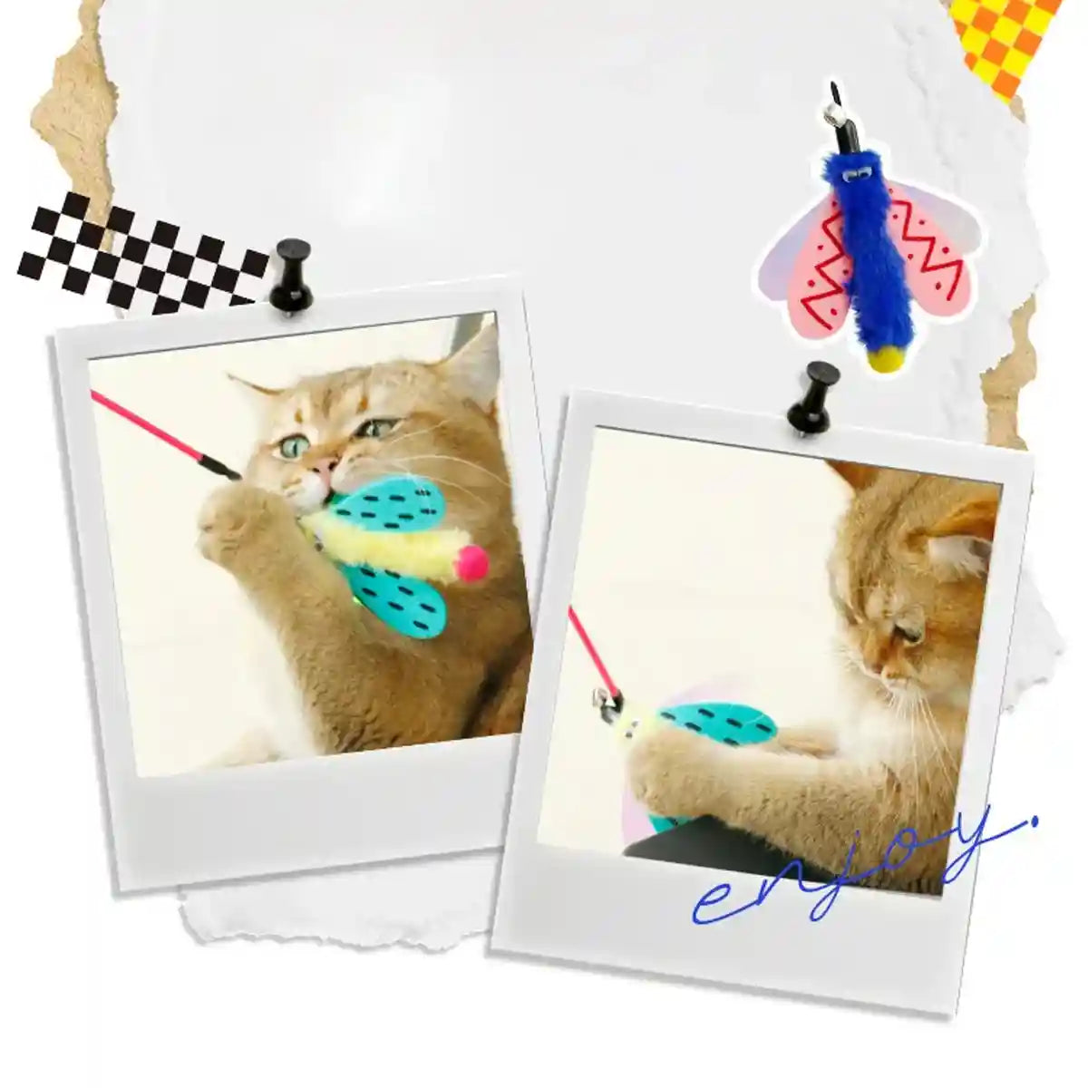 Interactive Feather Teaser Wand