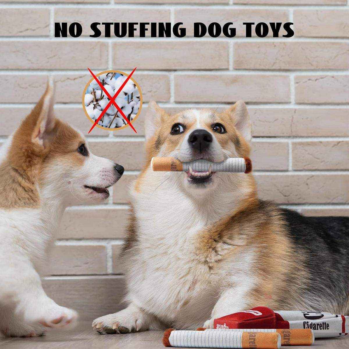 Interactive Dog Toy Set Giggle Sound Toys with Treat Pouch