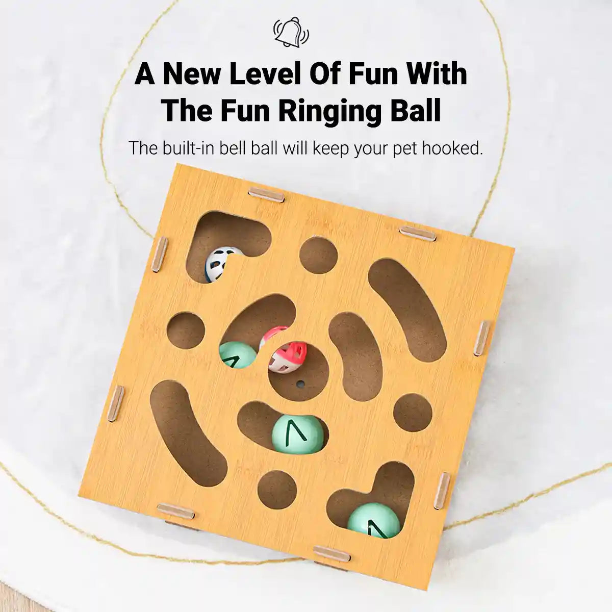 Interactive Maze Cat Toy With Balls And Feather Stick