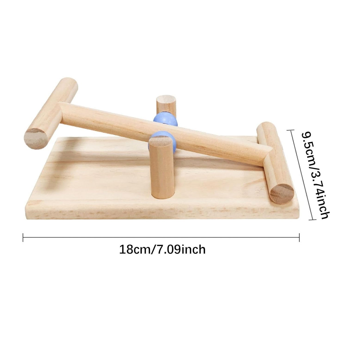 Parrot Interactive Seesaw Toy Wooden Bird Claw Grinding Toy