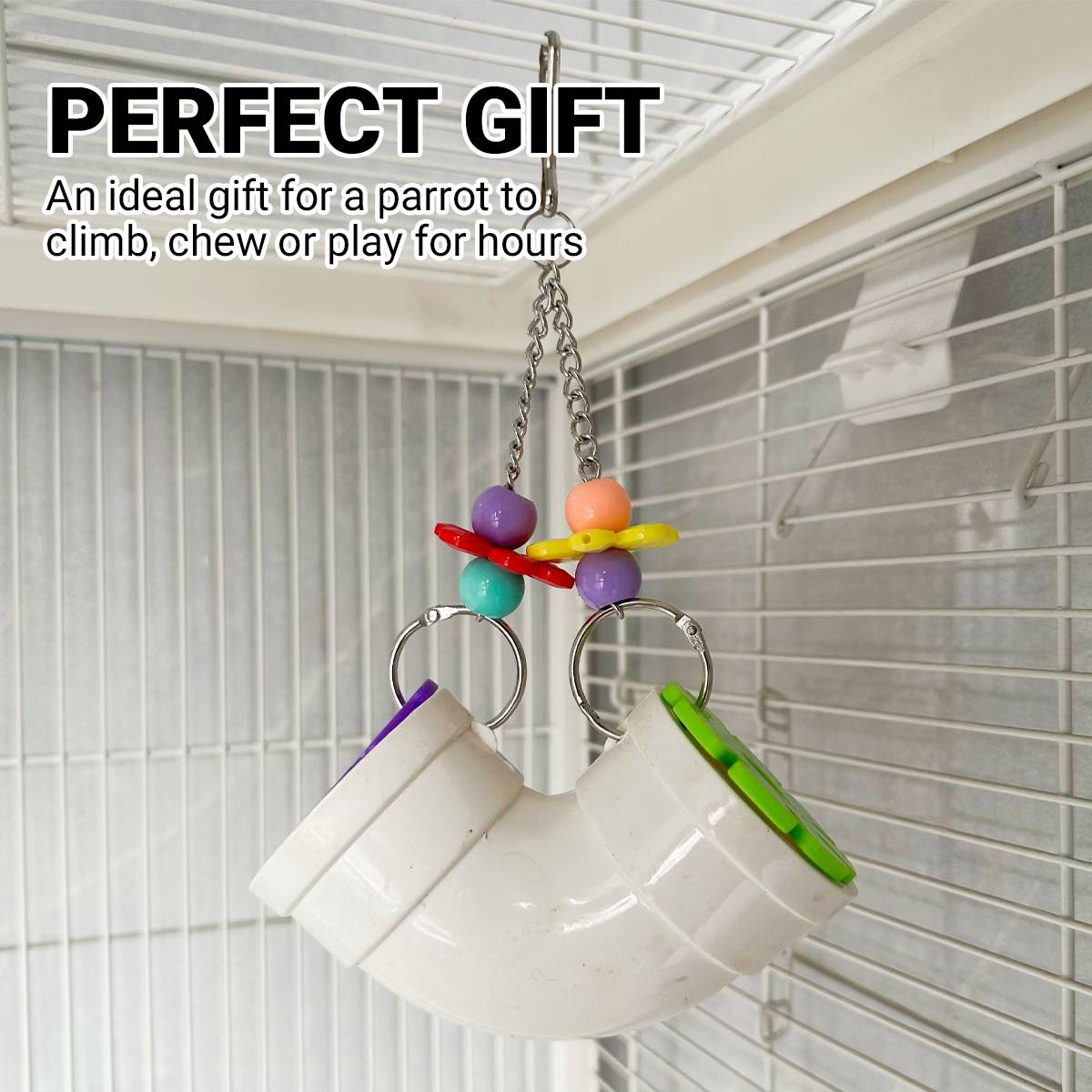 Interactive Bird Toy Hanging Food Dispenser