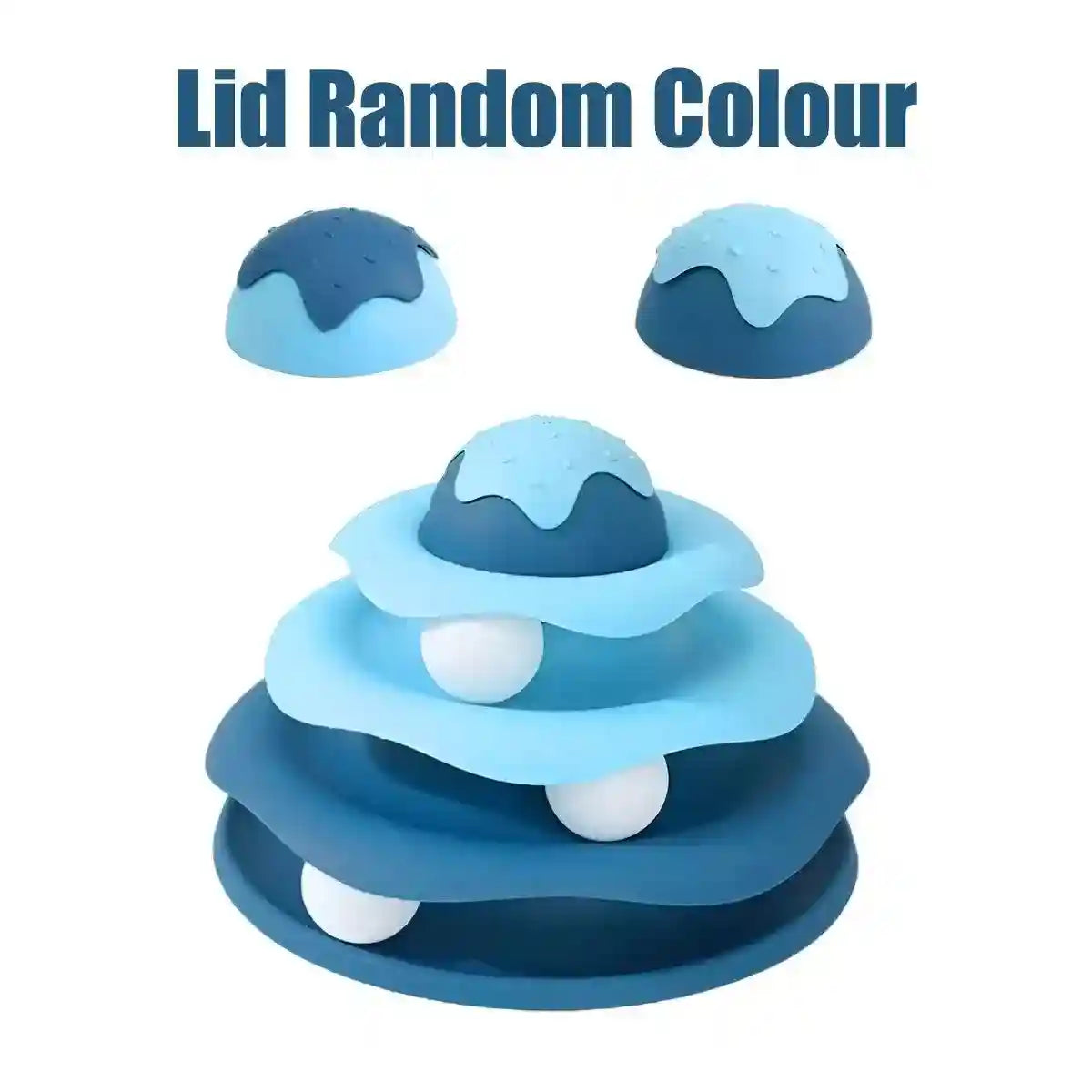 Funny Cat Toy Pet Toys Plastic Tower Interactive Track Ball Playing Game 3 Level