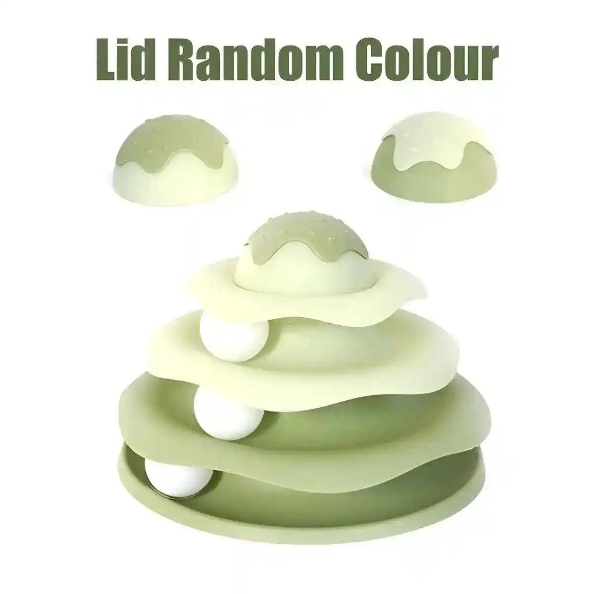 Funny Cat Toy Pet Toys Plastic Tower Interactive Track Ball Playing Game 3 Level