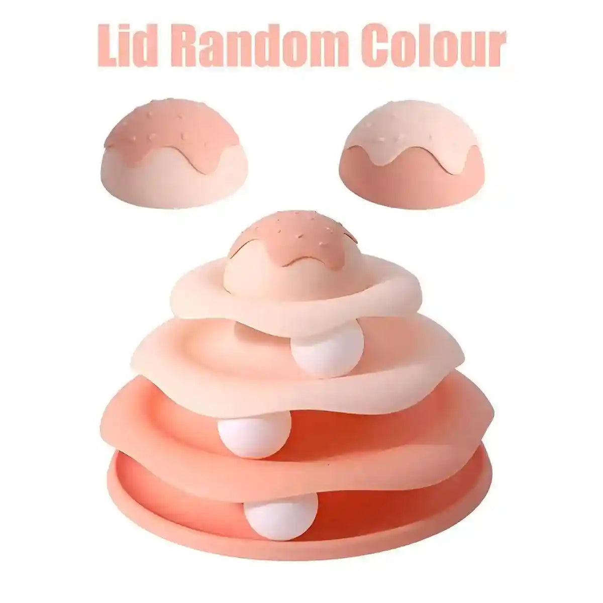 Funny Cat Toy Pet Toys Plastic Tower Interactive Track Ball Playing Game 3 Level