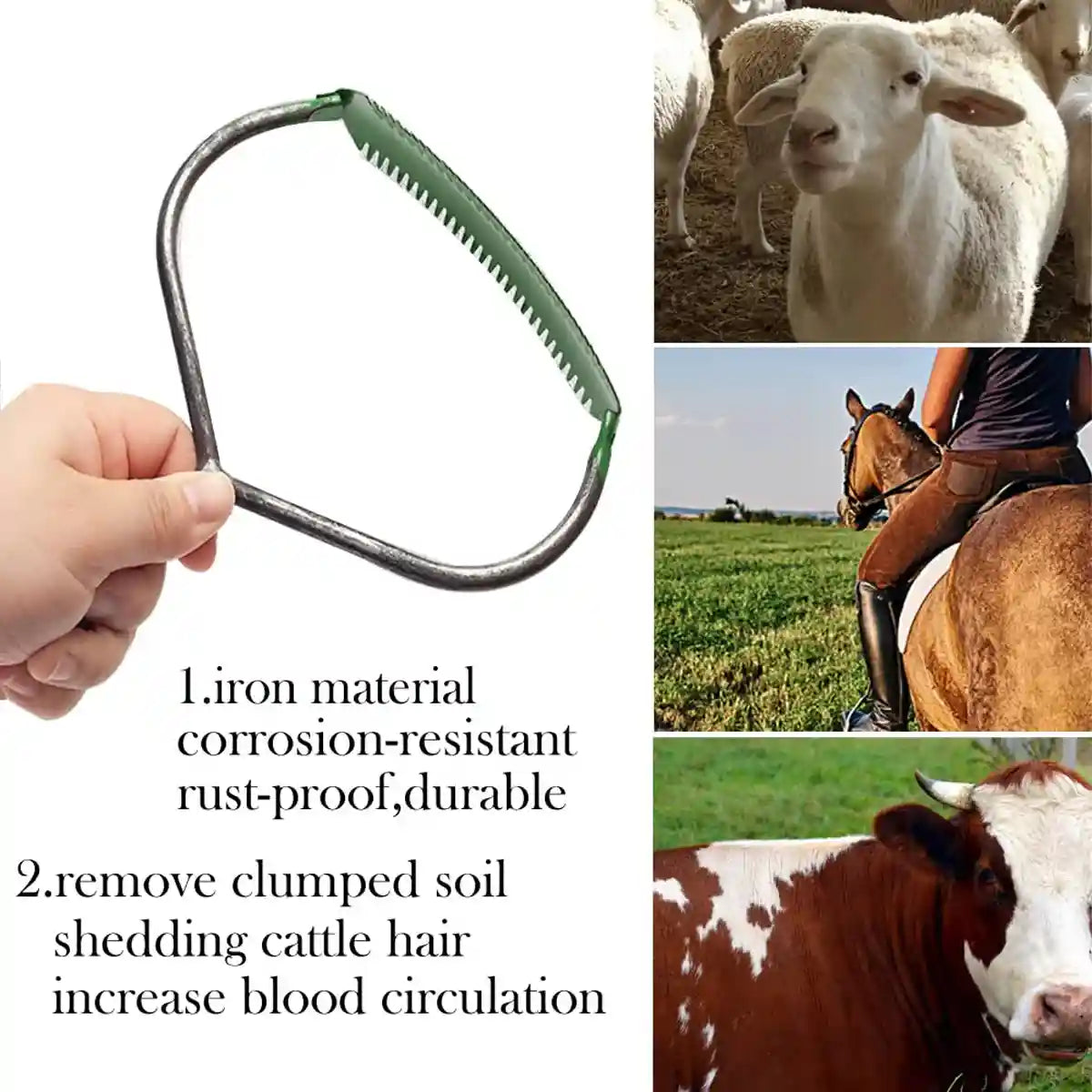 Double-Sided Cattle Grooming Comb