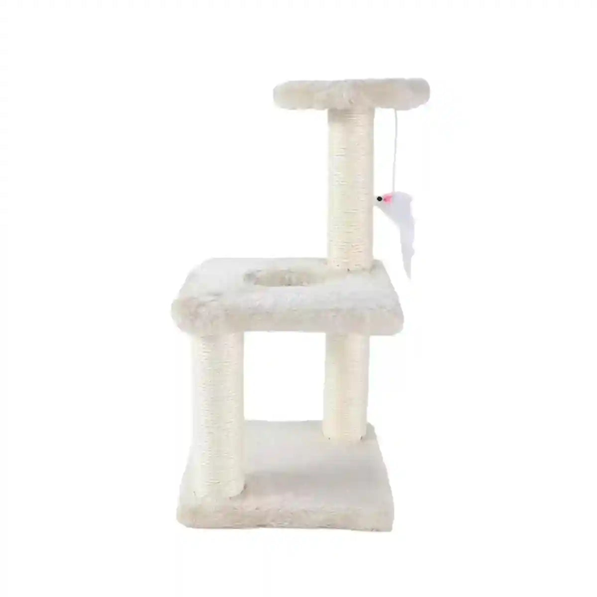 Compact Cat Climbing Post with Sisal and Hanging Toy for Kittens