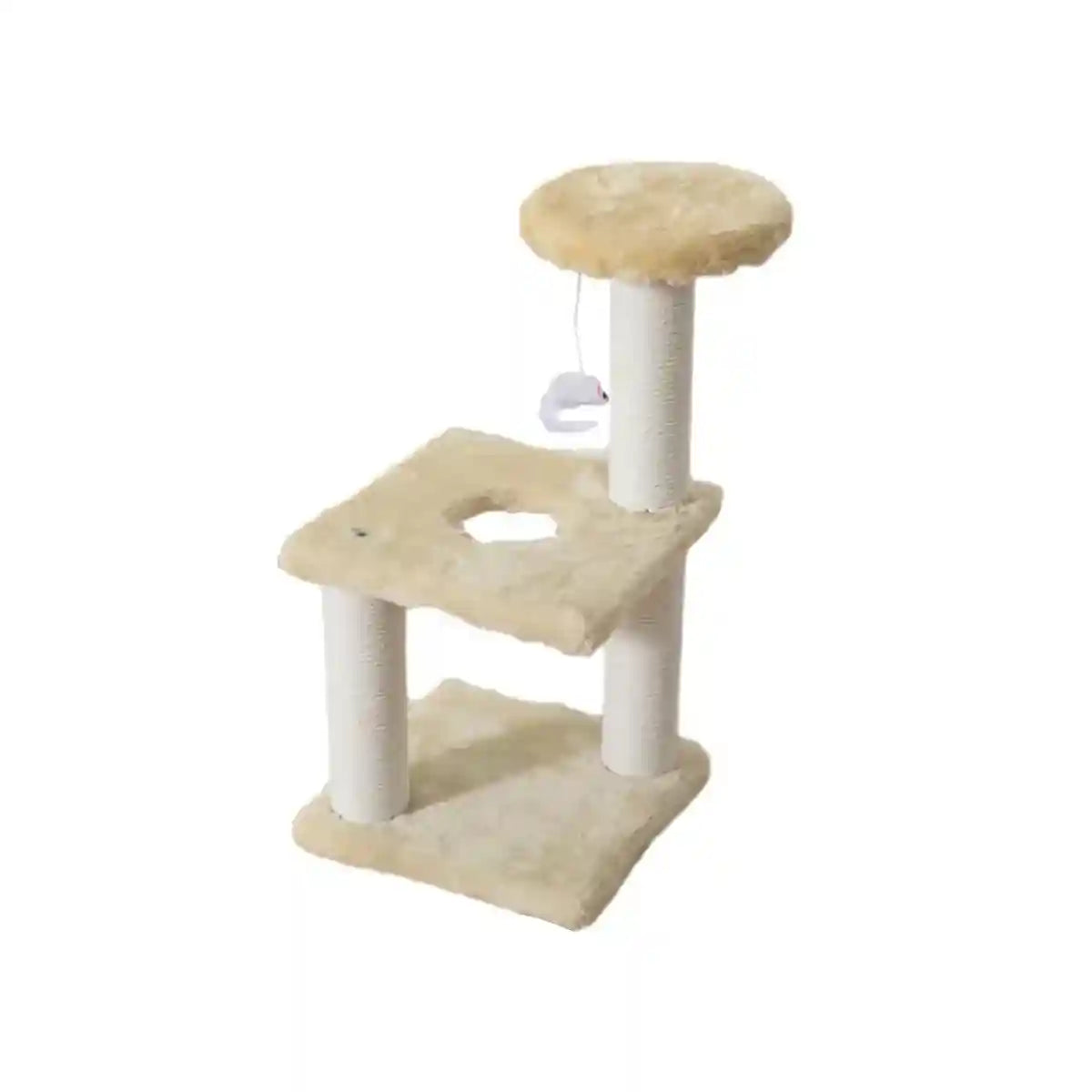 Compact Cat Climbing Post with Sisal and Hanging Toy for Kittens