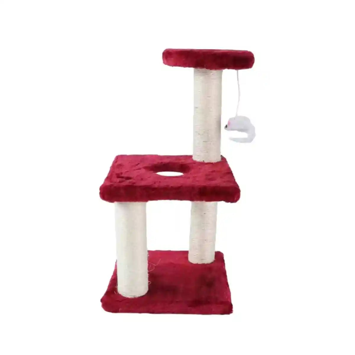 Compact Cat Climbing Post with Sisal and Hanging Toy for Kittens