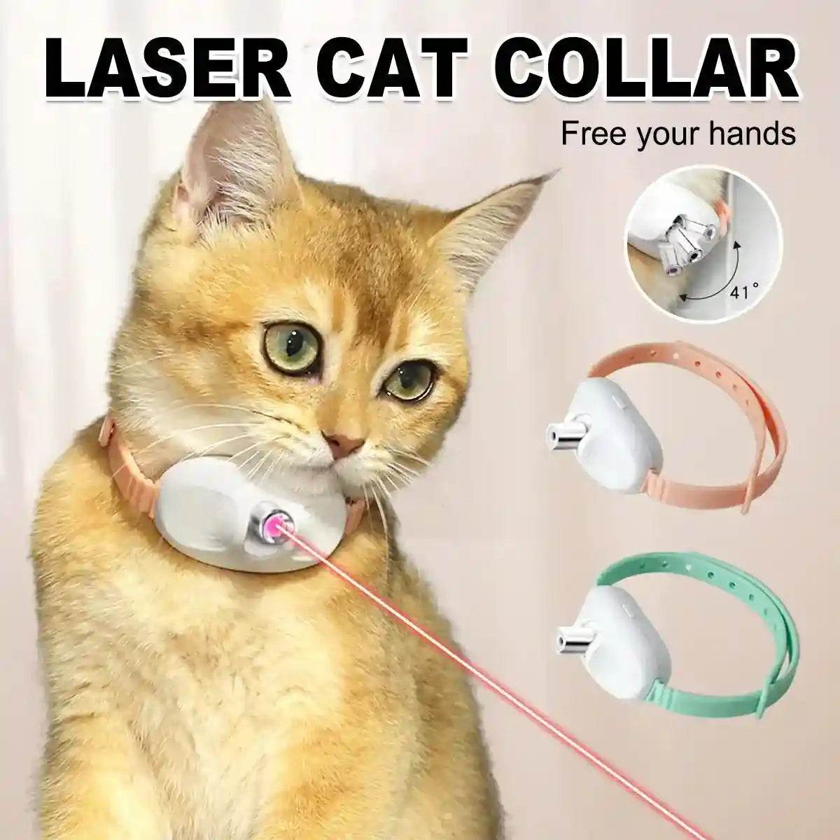 Collar Laser Teaser Interactive Cat Toy Pet Teasing Laser for Fun Play Exercise