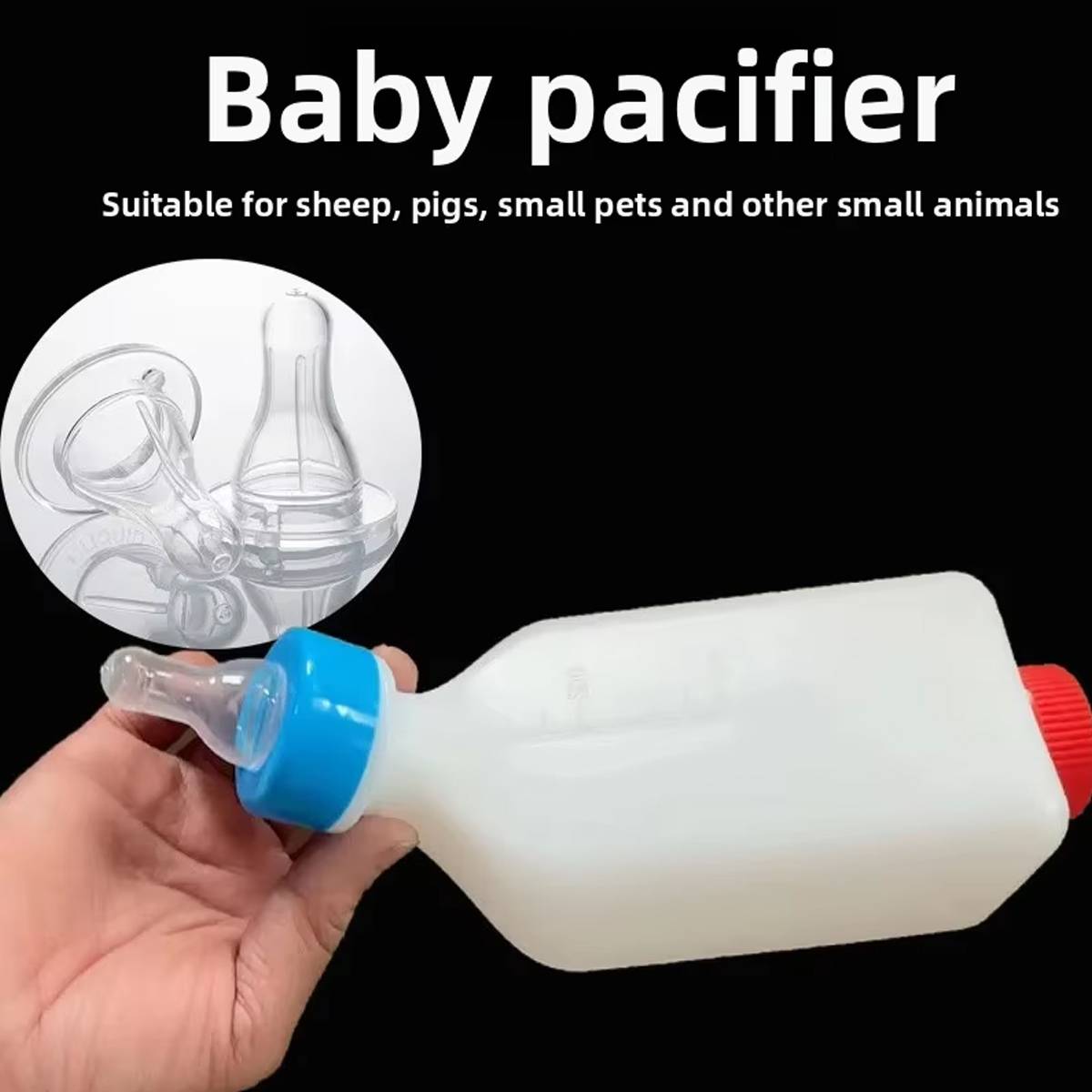 Lamb Feeding Bottle 500ml | Hanging Milk Feeder for Livestock & Newborns