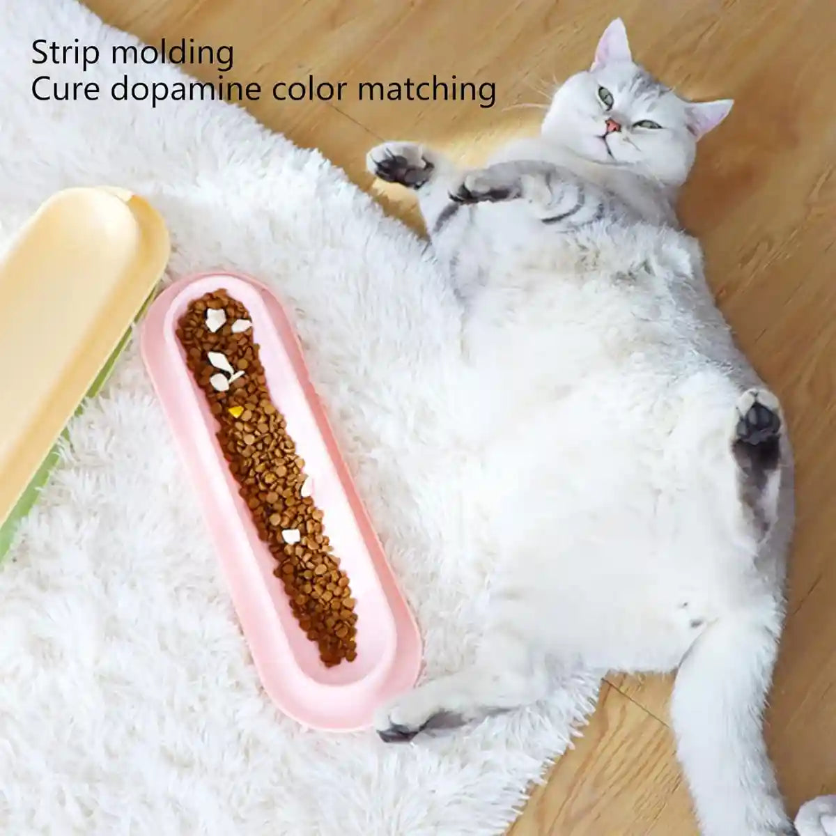 Non-Slip Cat Feeding Bowl Anti-Spill Single Food Dish for Kittens