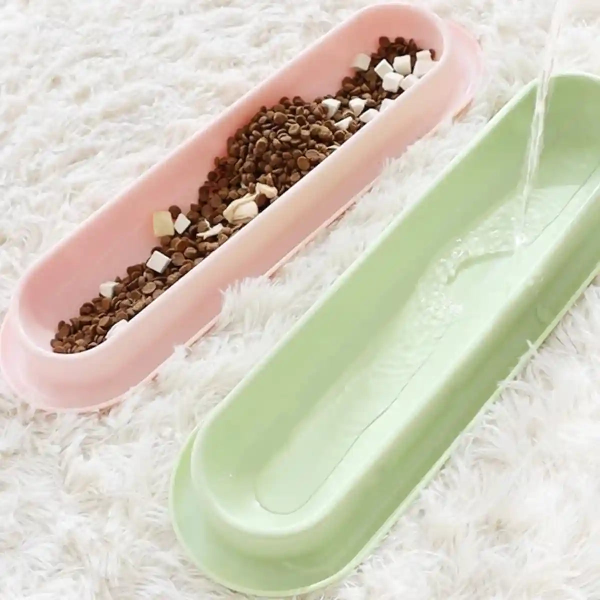 Non-Slip Cat Feeding Bowl Anti-Spill Single Food Dish for Kittens