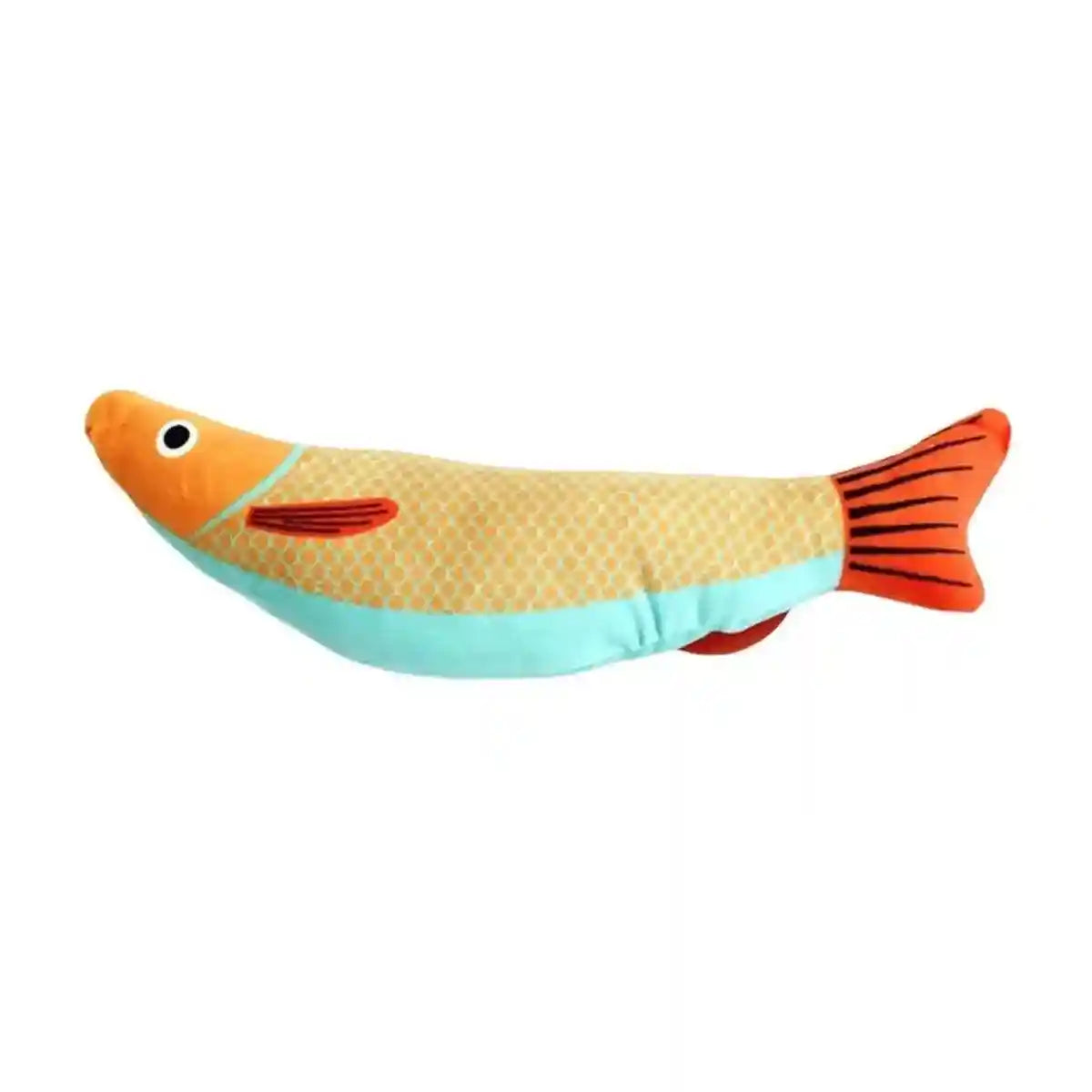 Linen Fish Plush with Natural Catnip Toy for Interactive Play