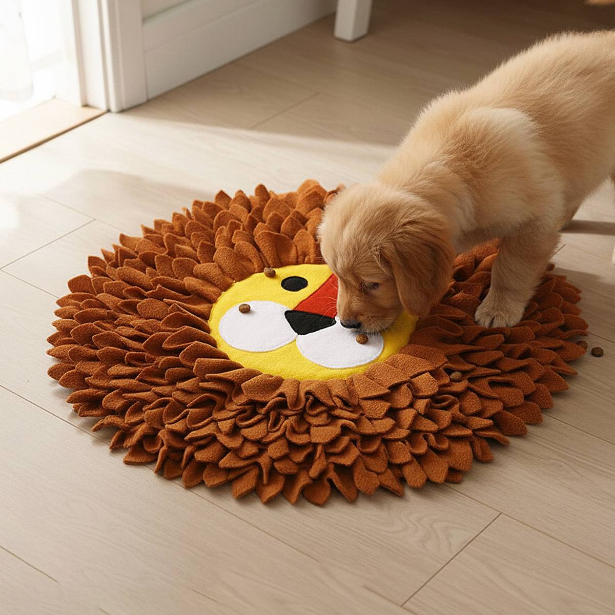 Lion Snuffle Mat for Dogs | Interactive Nosework Feeding Puzzle Toy