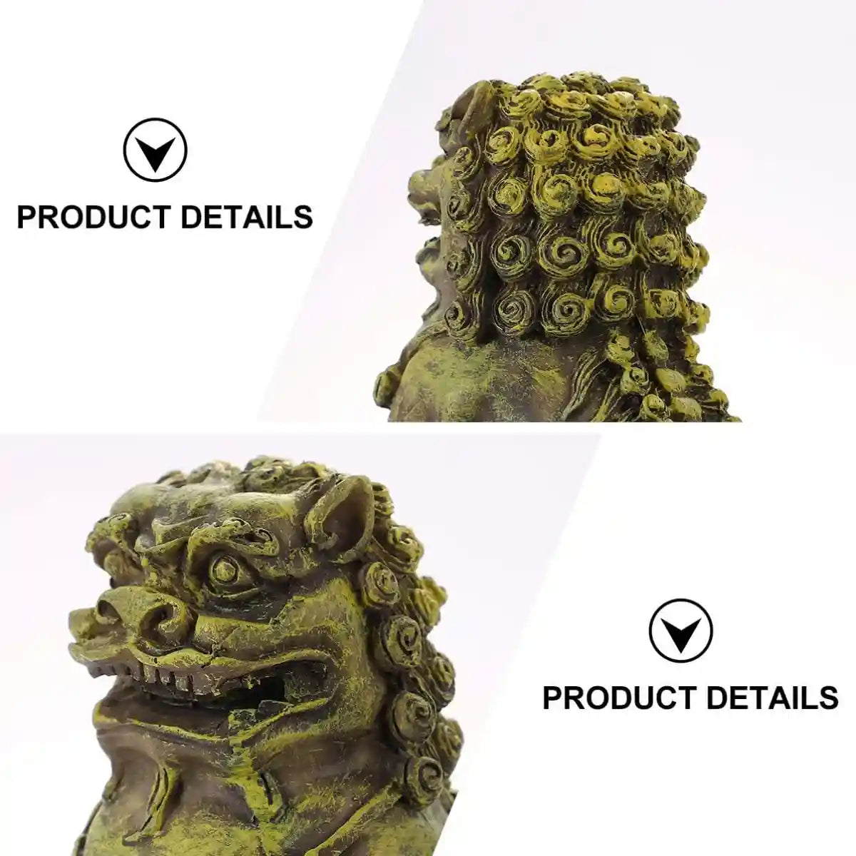 Aquarium Lion Statue Decoration Resin Fish Tank Ornament Figurine