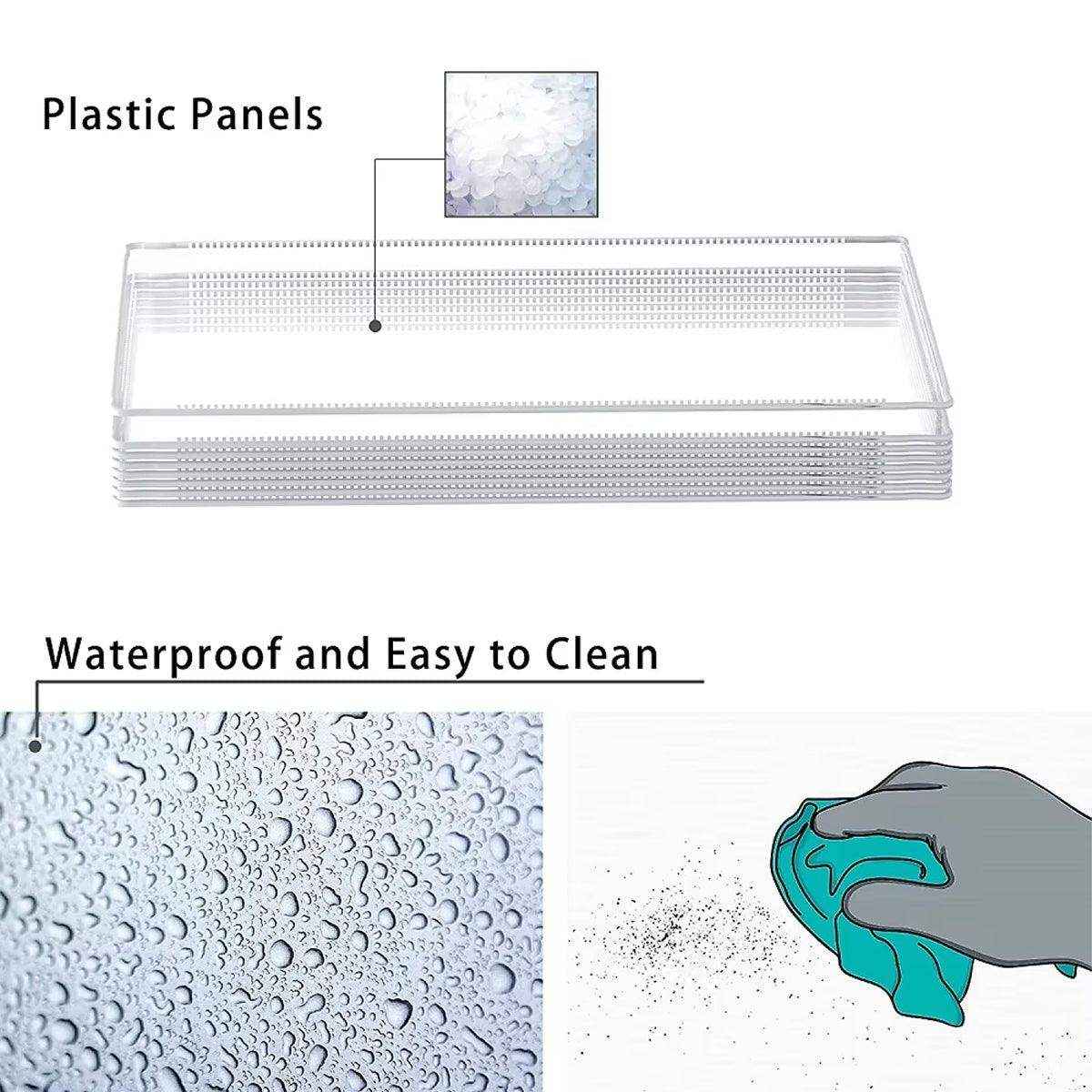 Splash Proof Cat Litter Box Enclosure Transparent & Easy-to-Clean Panels