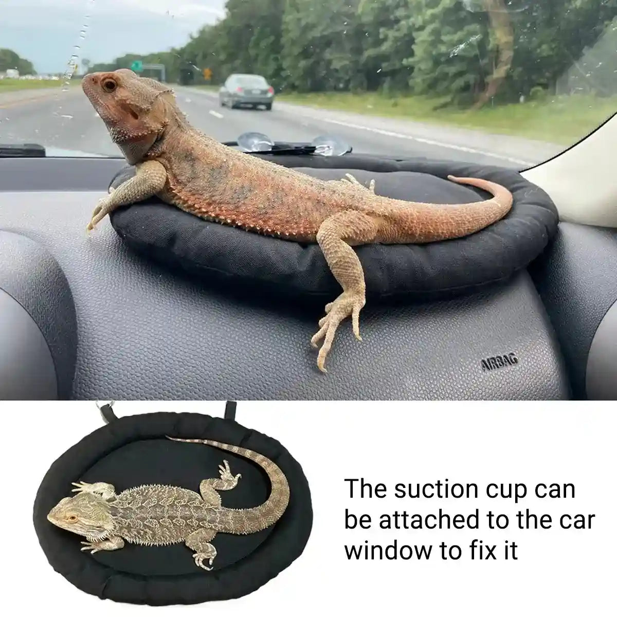Comfortable Travel Reptile Mat for Car Windows Secure & Soft Design