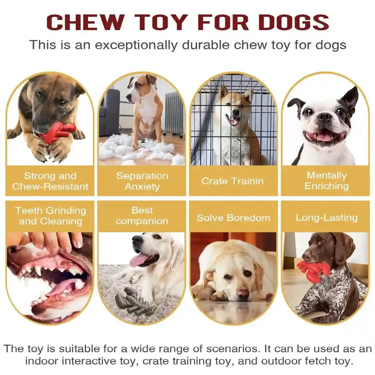 Tough Lobster Dog Chew Toy Durable Dental Toy for Large Breeds
