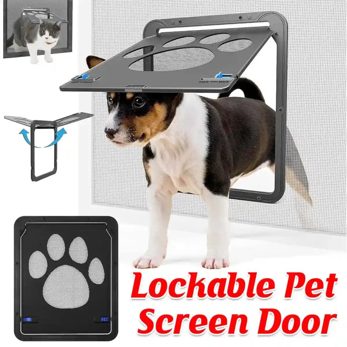 Magnetic Lock Pet Screen Door for Cats and Dogs