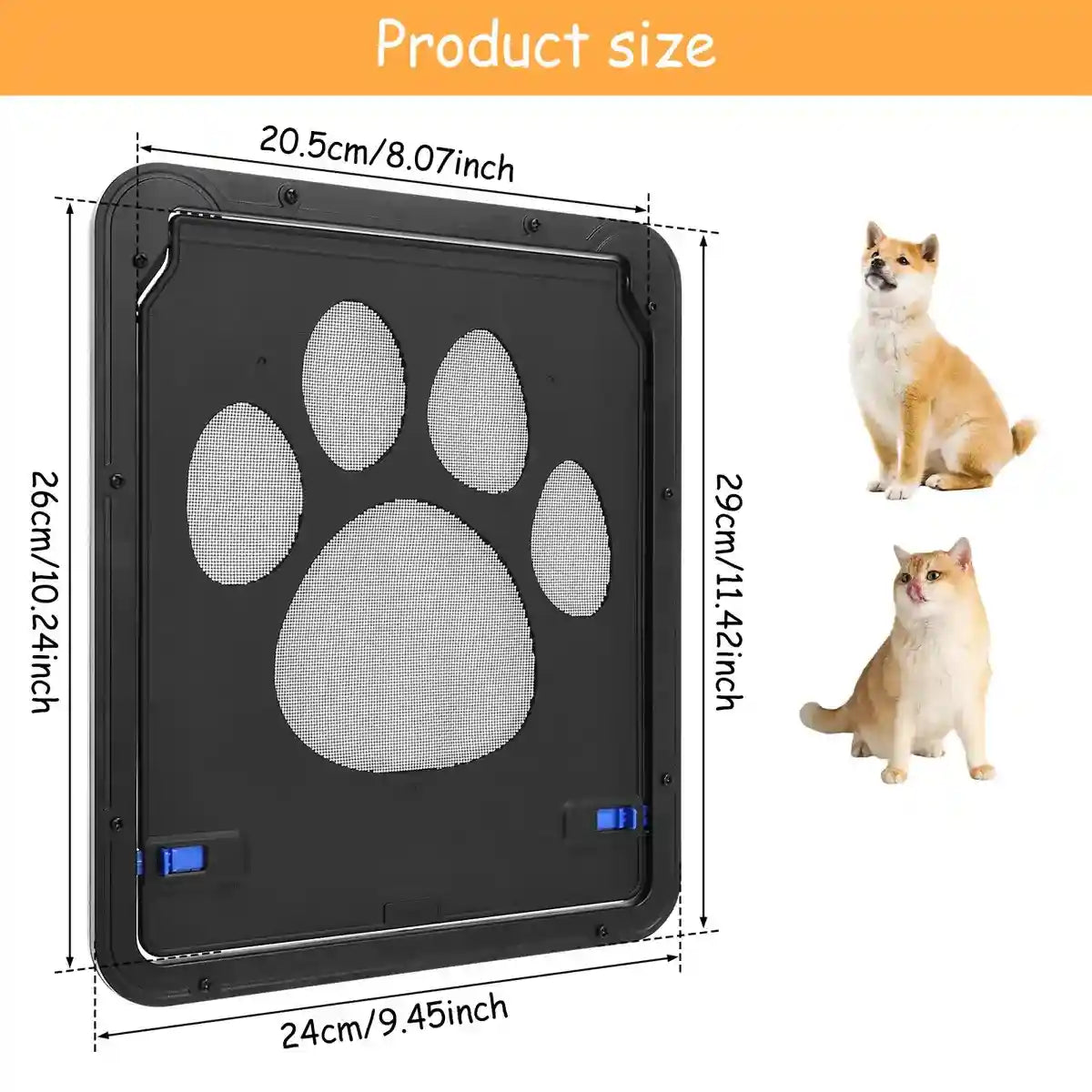 Magnetic Lock Pet Screen Door for Cats and Dogs