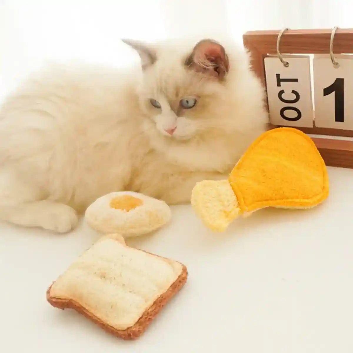 Natural Loofah Cat Toy Set with Catnip 3PCS Bite-Safe Chew Toys