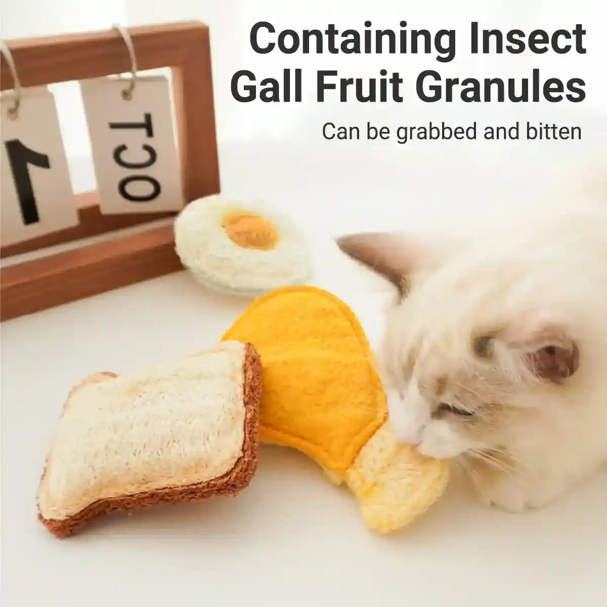 Natural Loofah Cat Toy Set with Catnip 3PCS Bite-Safe Chew Toys