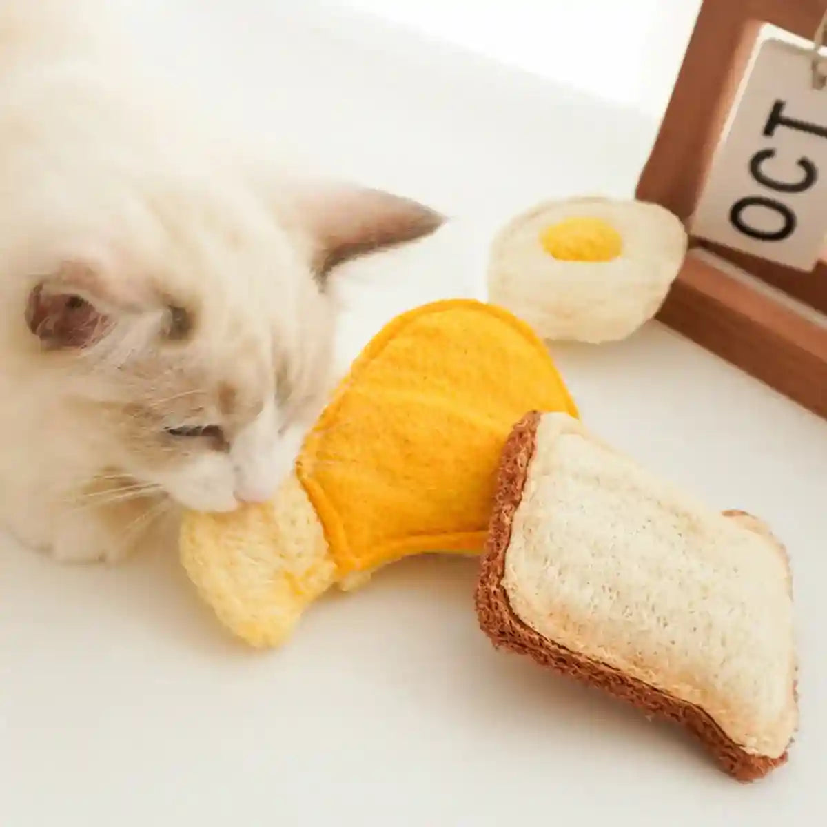 Natural Loofah Cat Toy Set with Catnip 3PCS Bite-Safe Chew Toys