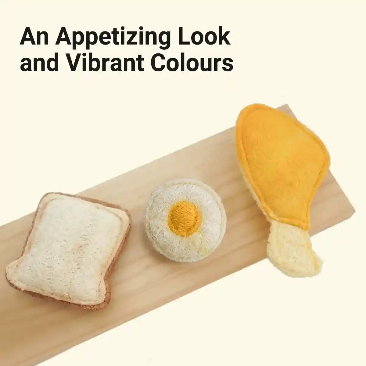 Natural Loofah Cat Toy Set with Catnip 3PCS Bite-Safe Chew Toys