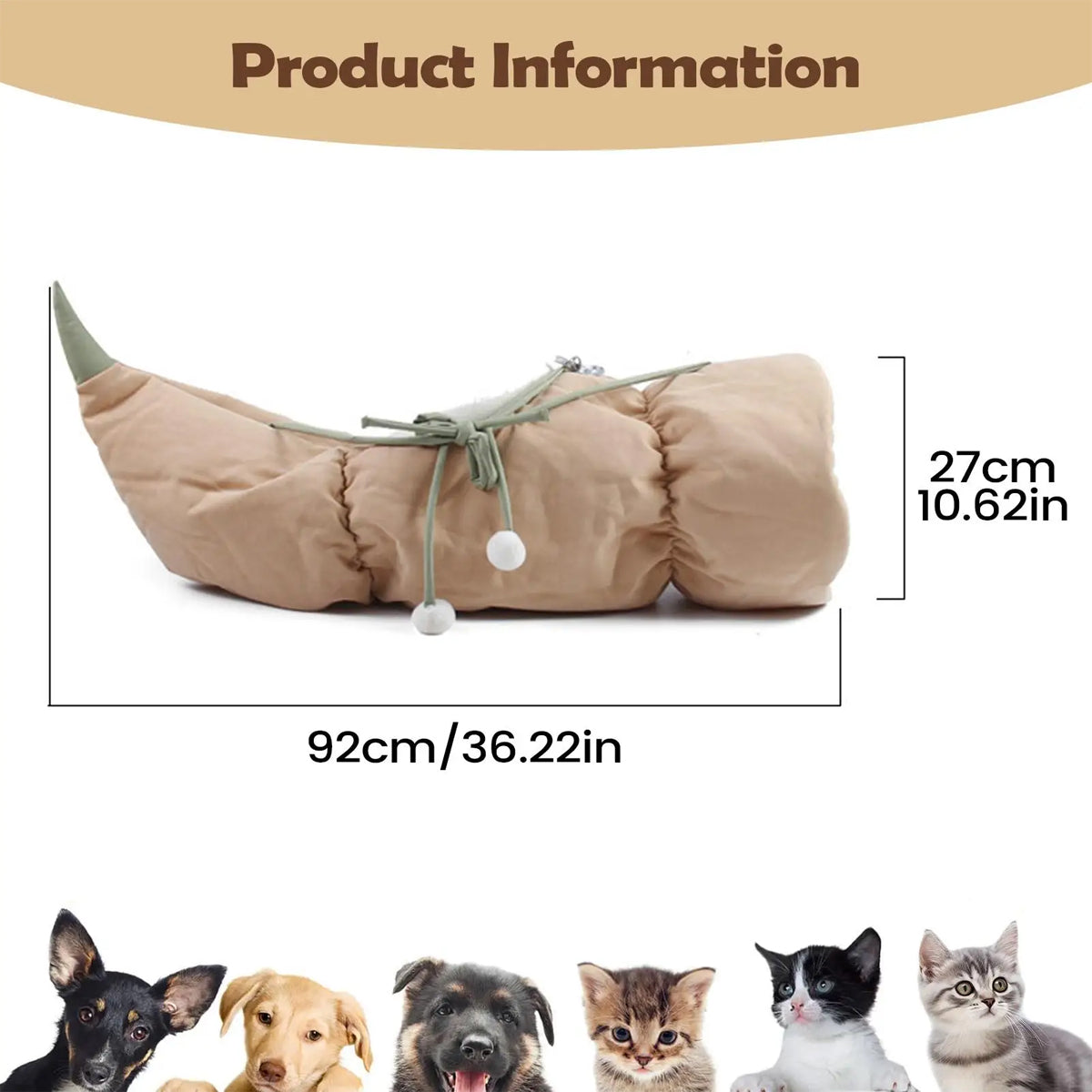 Lotus Root Shape Cat Tunnel Toy Durable Warm for Pet Indoor Play Hide Seek Use
