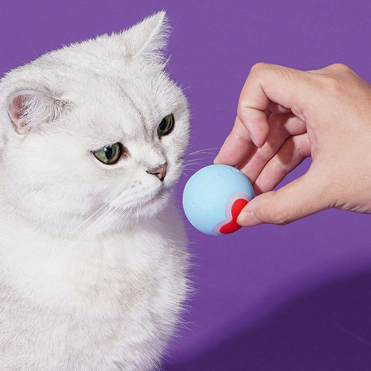 Zeze Interactive Cat Toy Ball With LED Heart Light