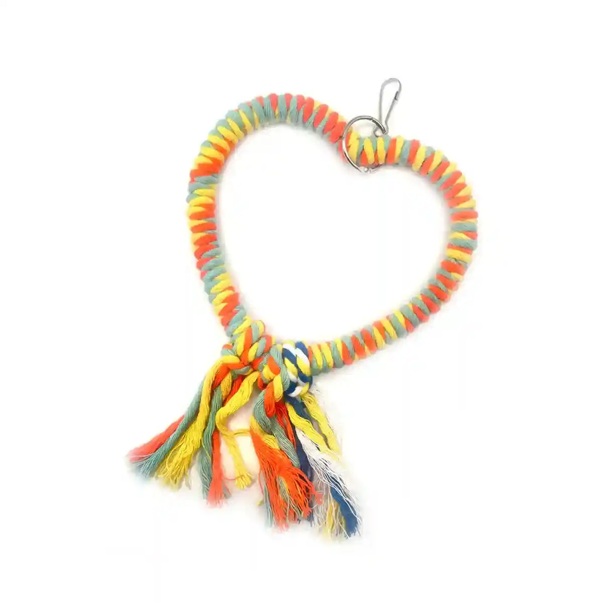 Heart-Shaped Cotton Rope Bird Swing