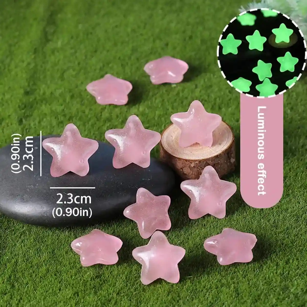 100PCS Decorative Multicolour Luminous Stones for Aquarium Glow