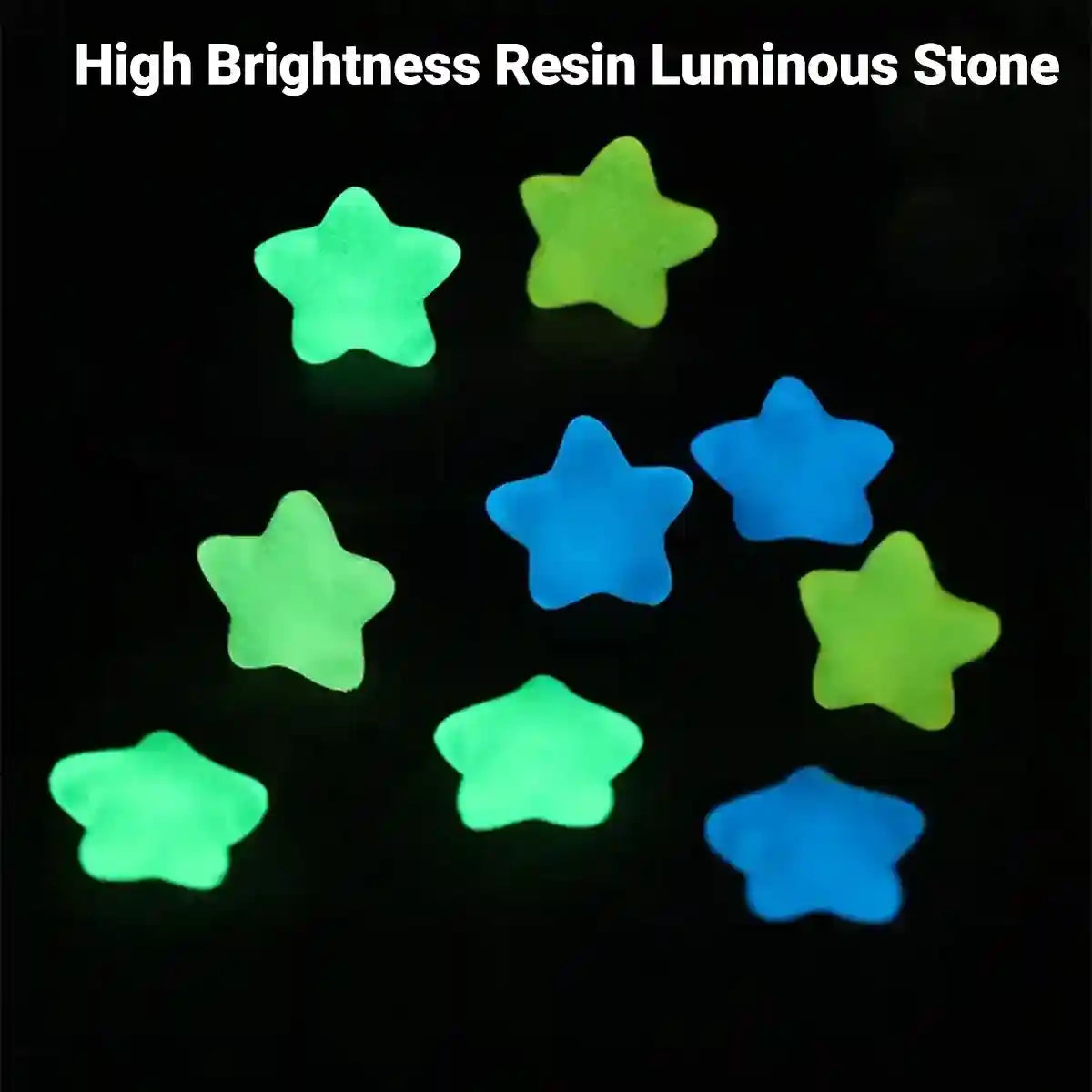 100PCS Decorative Multicolour Luminous Stones for Aquarium Glow