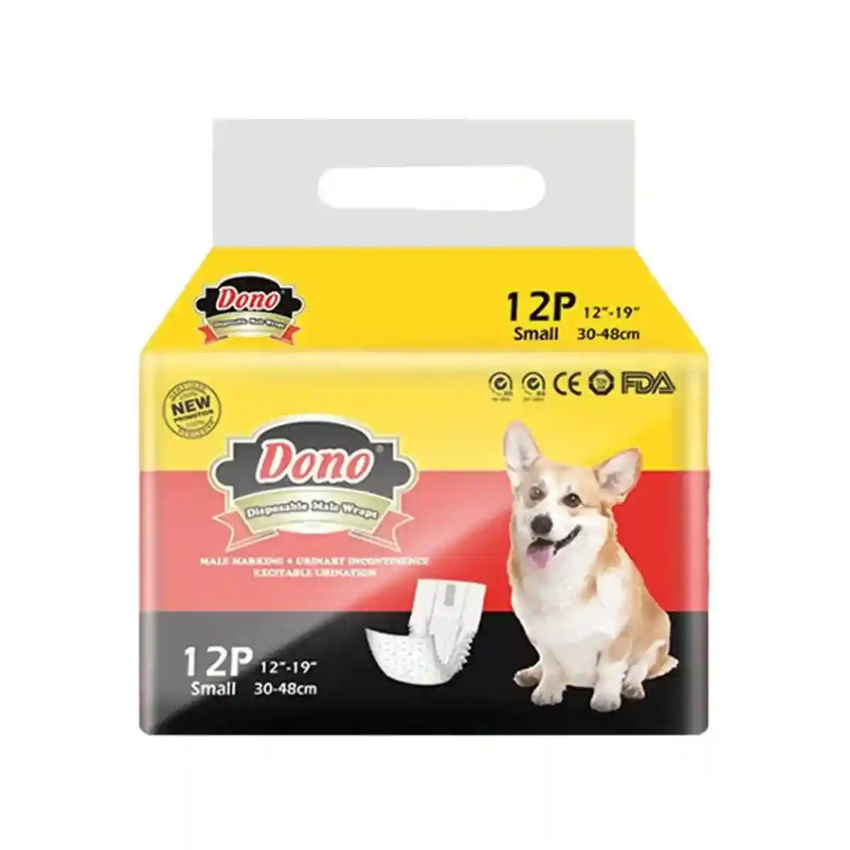 Male Dog Diapers Adjustable Fit Leak-Proof with Wetness Indicator