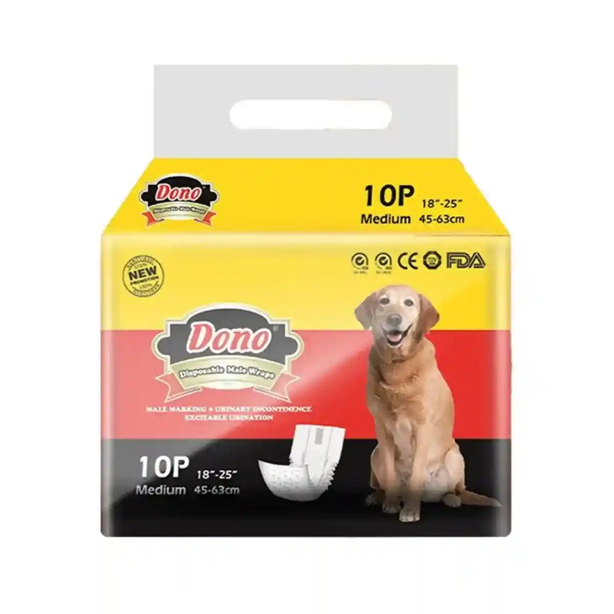 Male Dog Diapers Adjustable Fit Leak-Proof with Wetness Indicator
