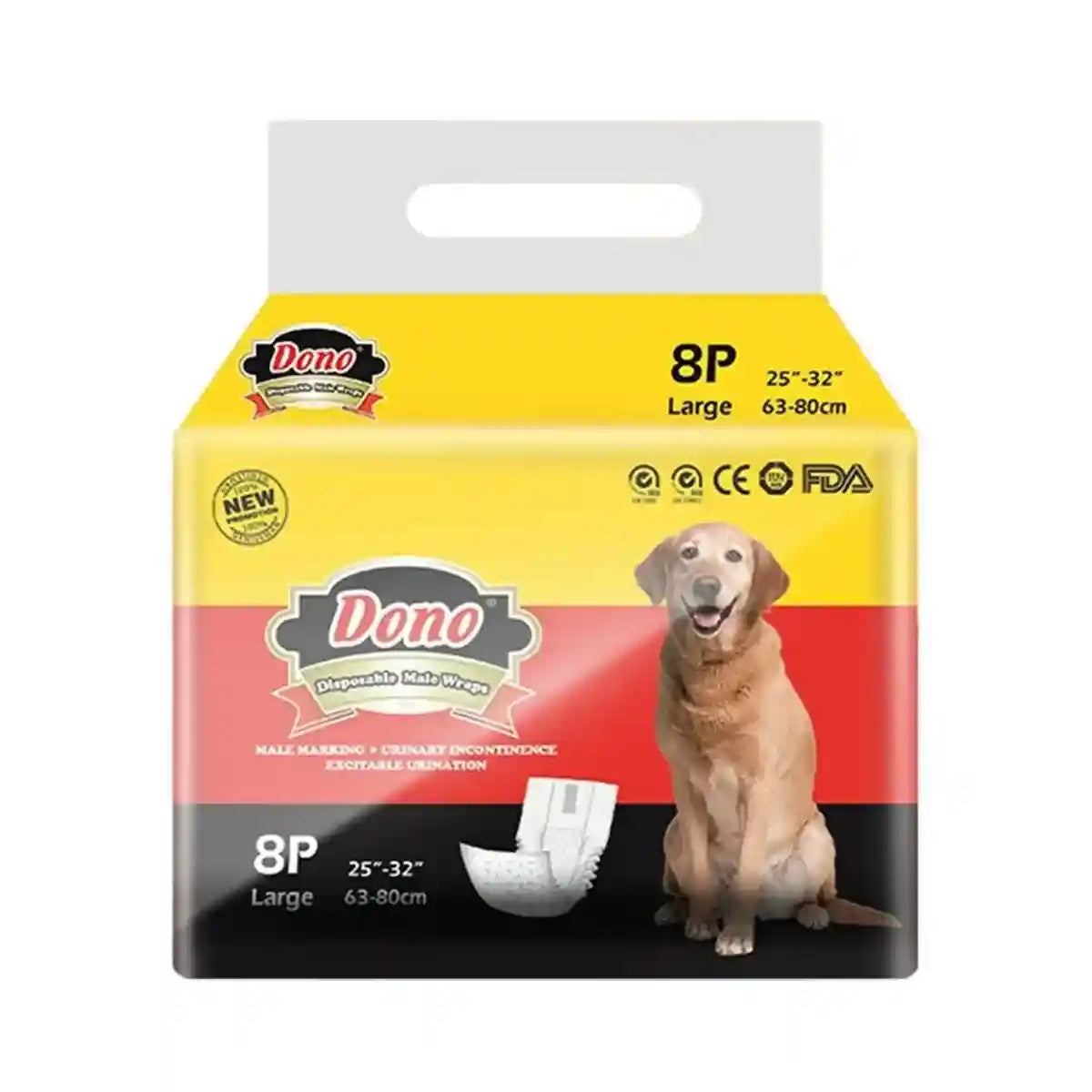 Male Dog Diapers Adjustable Fit Leak-Proof with Wetness Indicator