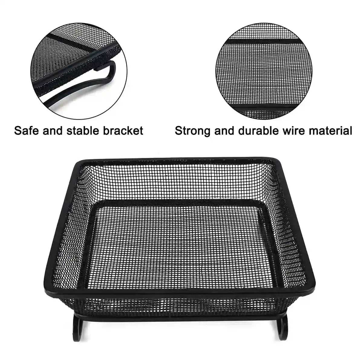 Rust-Resistant Outdoor Tray with Square Metal Bird Feeder Design