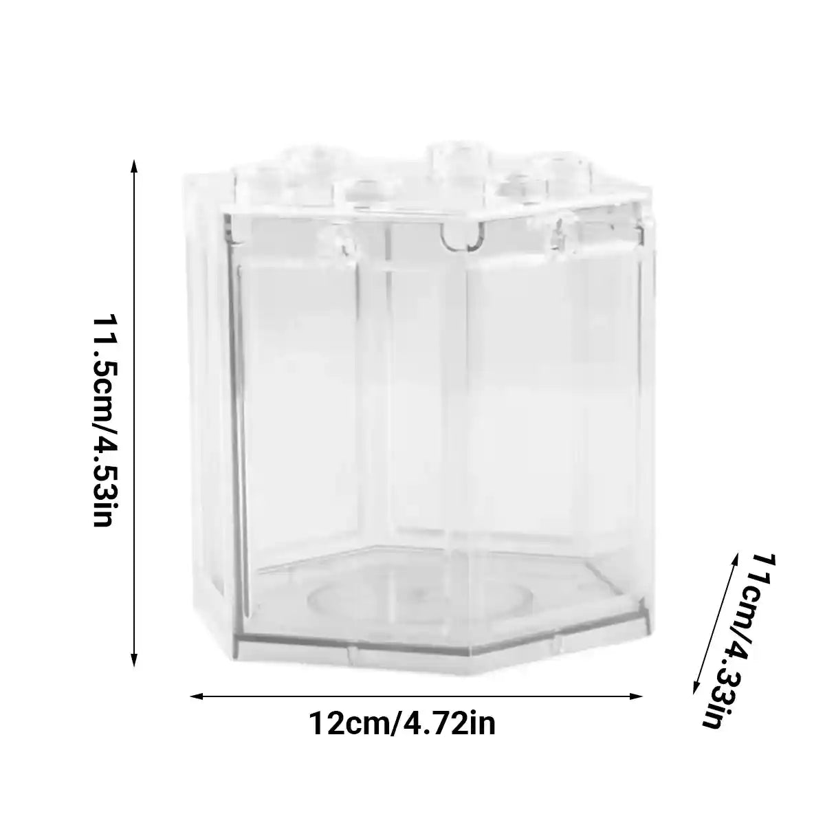 Mini Fish Tank Clear Desktop Aquarium for Betta & Small Fish
