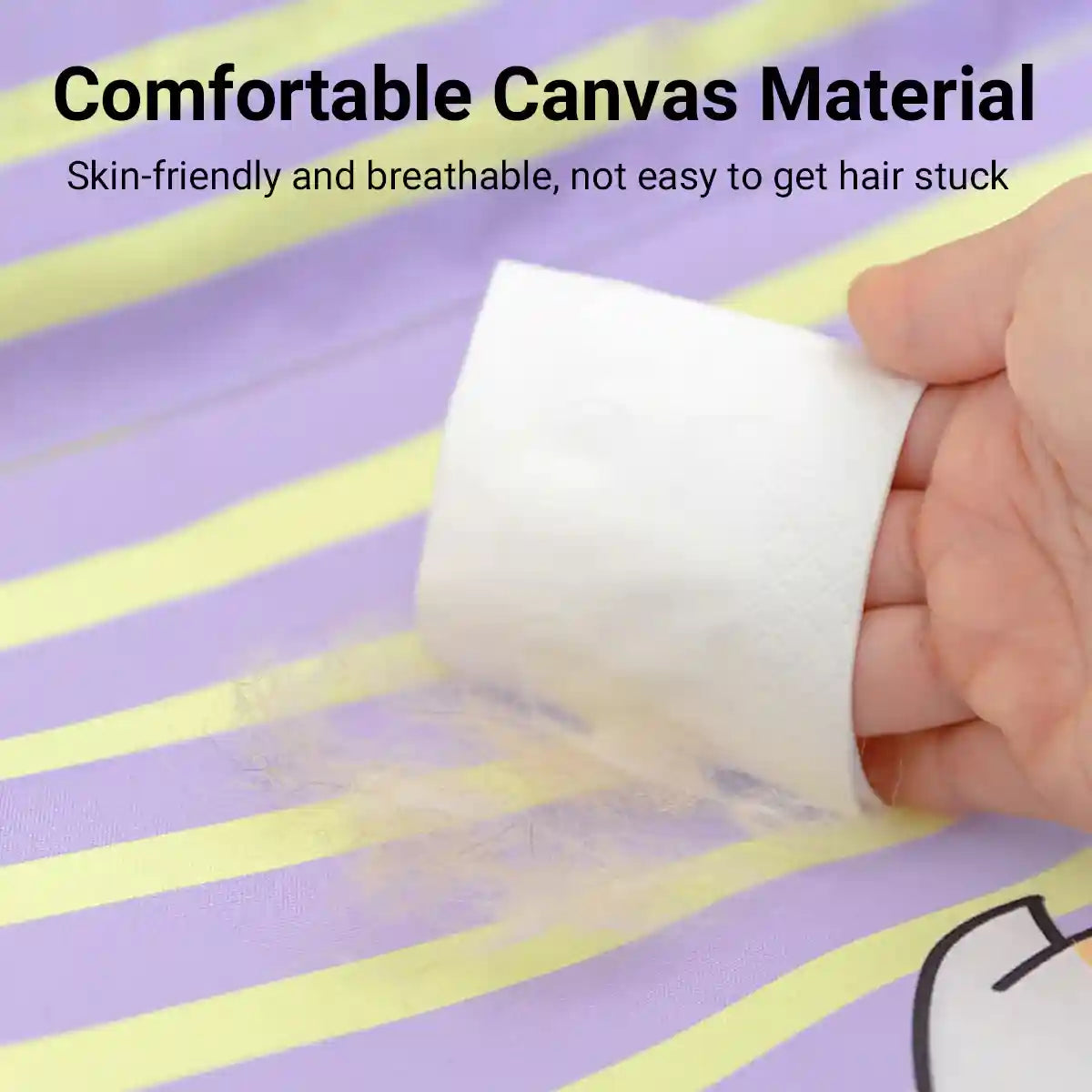 Striped Pet Lounger Bed with Wooden Frame for Small Dogs and Cats