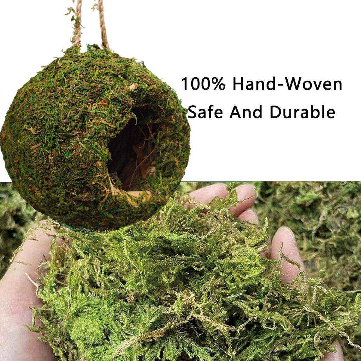 Eco-Friendly Hanging Moss House For Birds & Reptiles