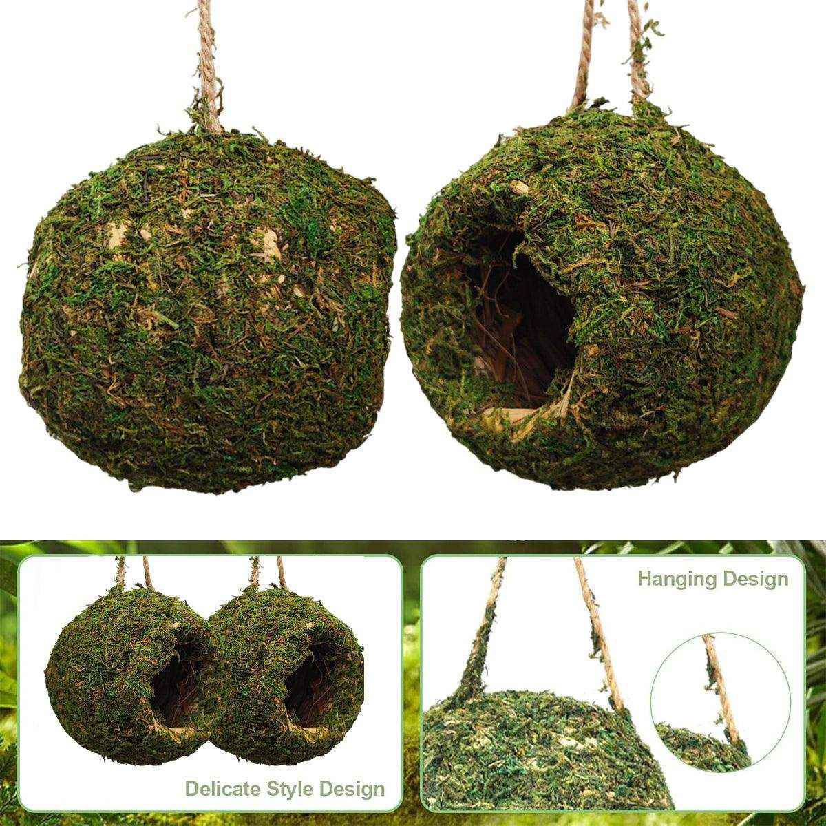 Eco-Friendly Hanging Moss House For Birds & Reptiles